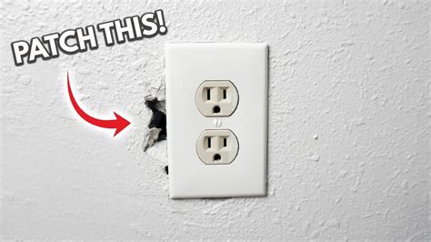 how to patch over an electrical box|fix drywall over electrical outlet.